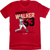 Christian Walker Slugging red T-shirt In The Clutch